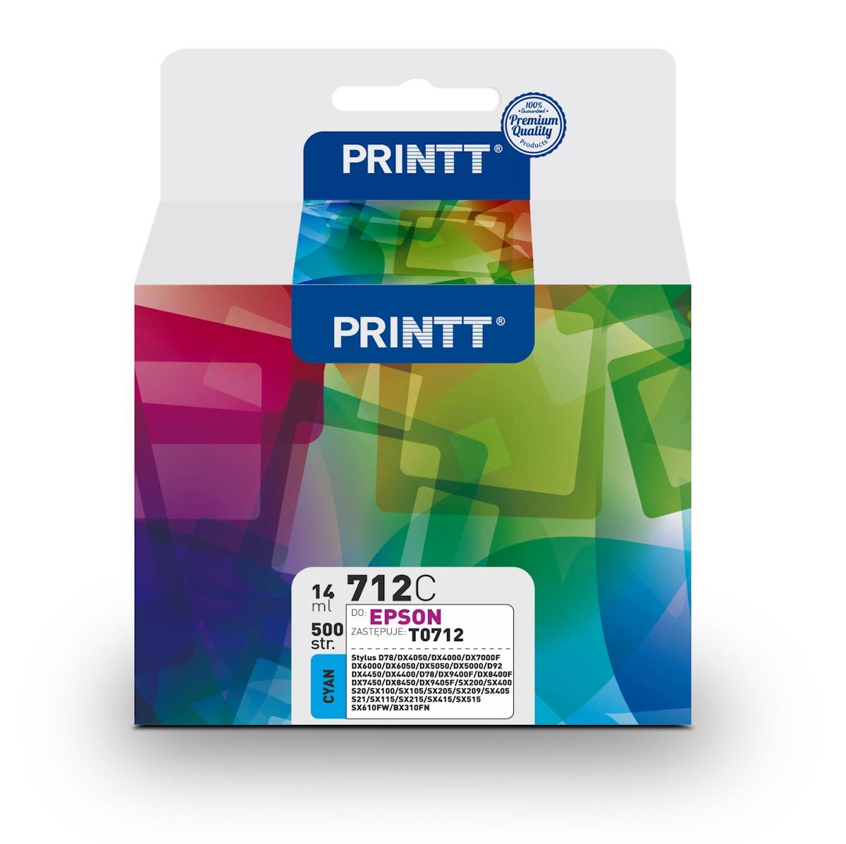 Tusz PRINTT NAE712C (zamiennik T0712)