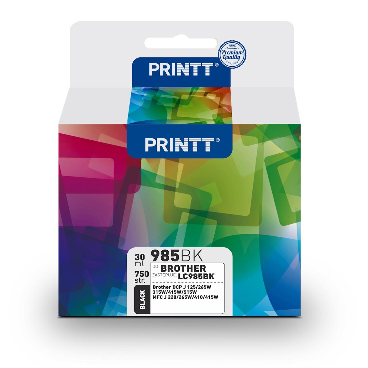 Tusz PRINTT NAB985B (zamiennik LC-985BK)