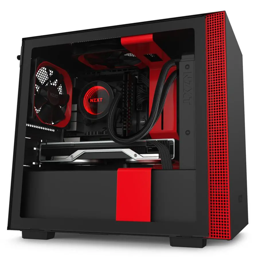 Obudowa NZXT H210 Czarno-czerwony