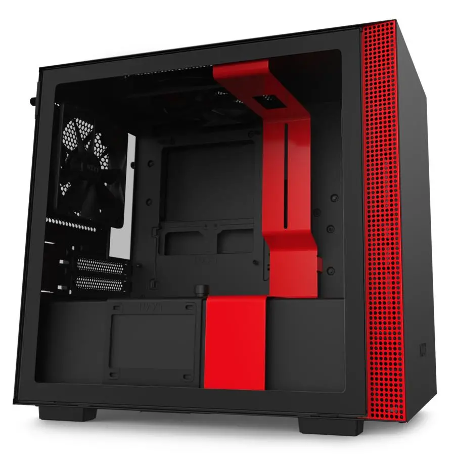 Obudowa NZXT H210 Czarno-czerwony