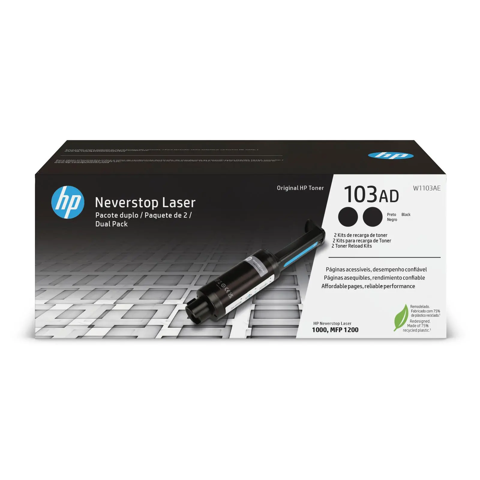 Toner HP W1103AD nr 103AD 2-pak Czarny