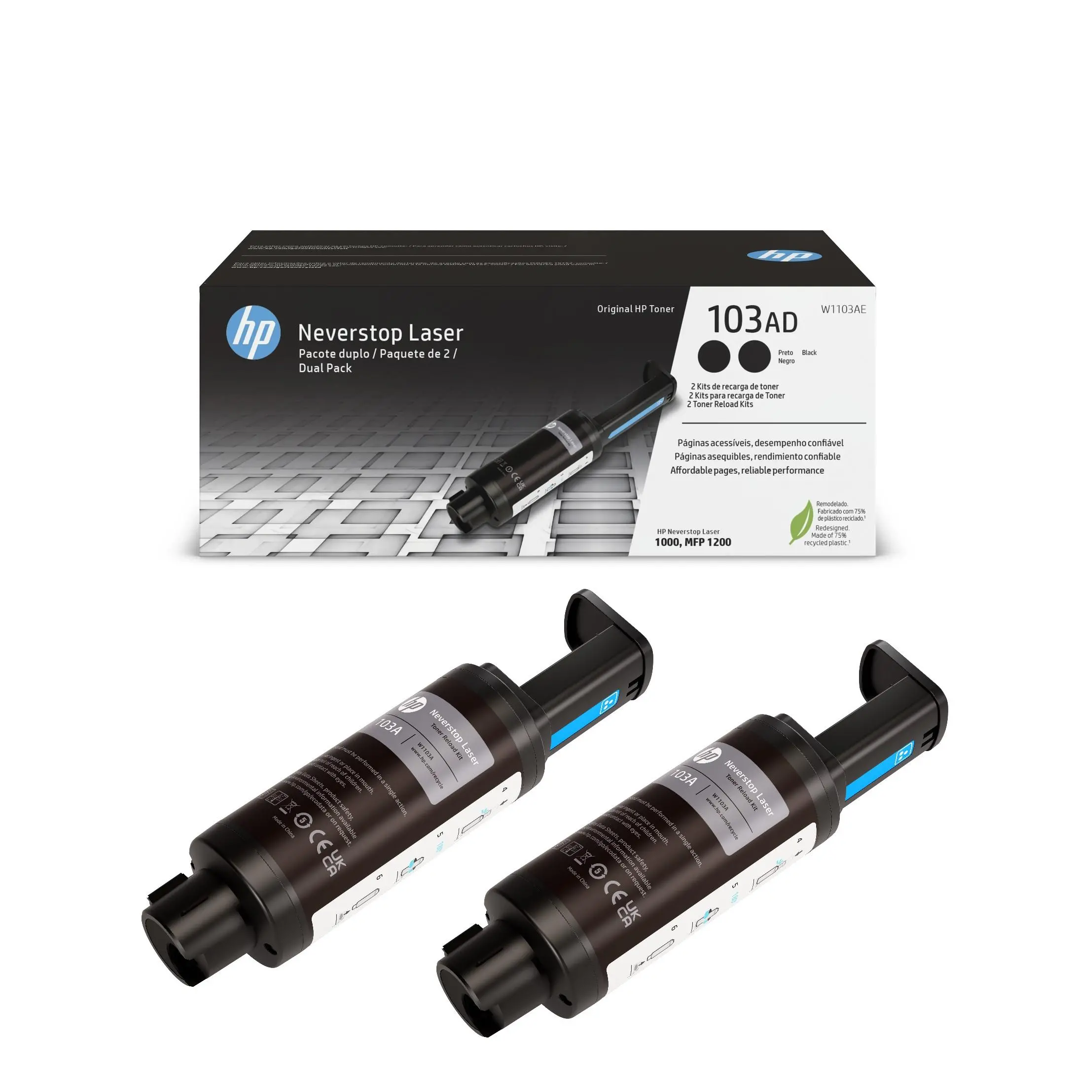 Toner HP W1103AD nr 103AD 2-pak Czarny
