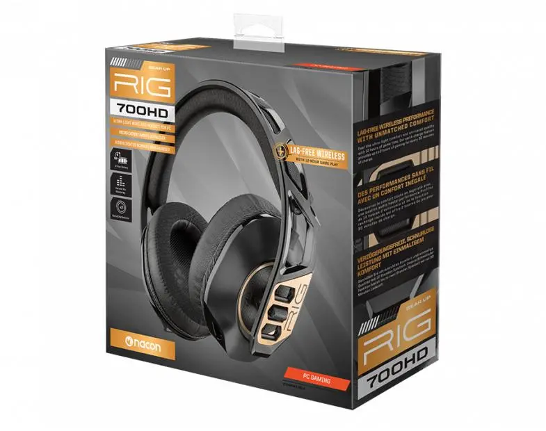 Słuchawki bezprzewodowe z mikrofonem Plantronics RIG 700HD Nauszne Czarno-złoty