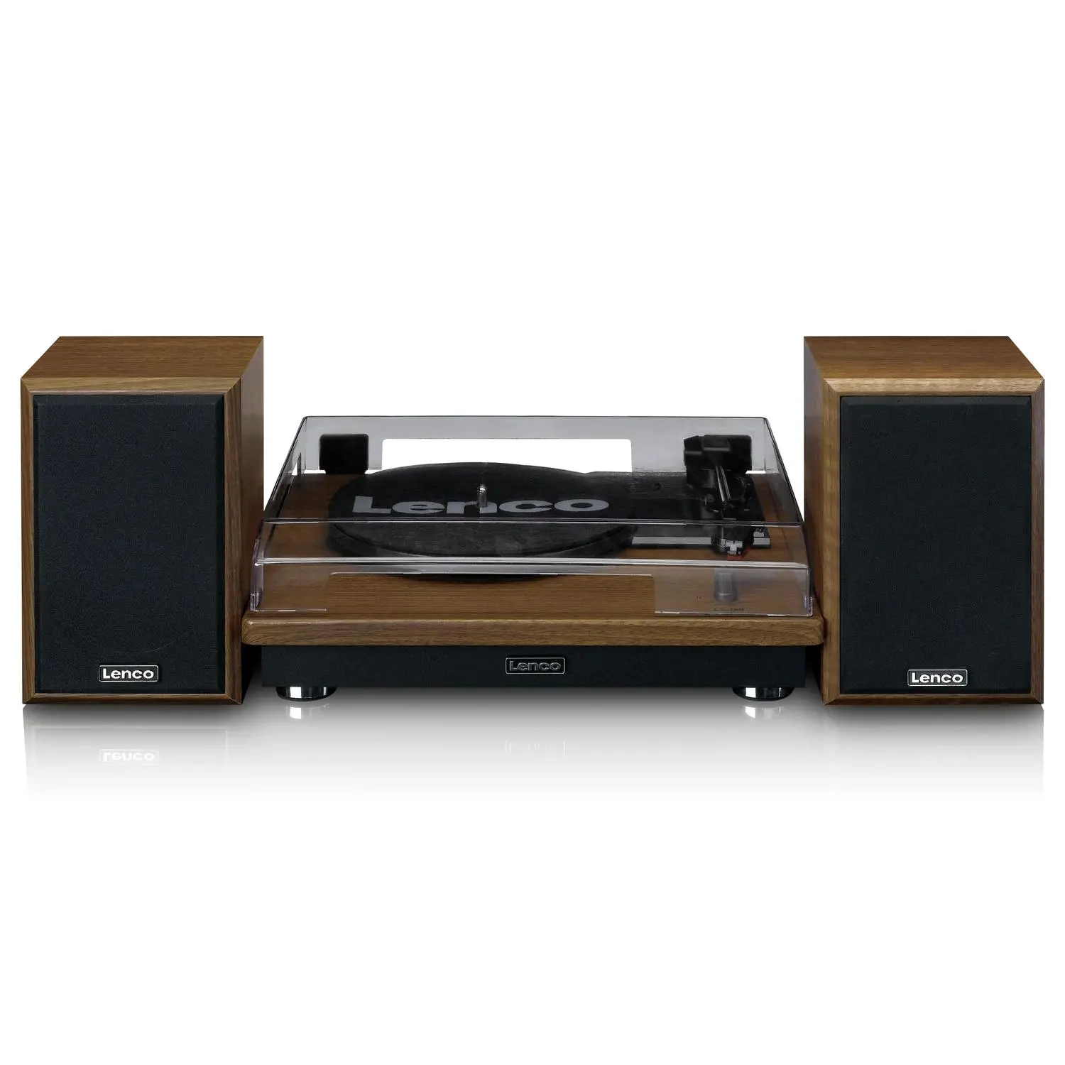 Gramofon Lenco LS-100WD Manualny Napęd paskowy Przedwzmacniacz Bluetooth Brązowy + głośniki