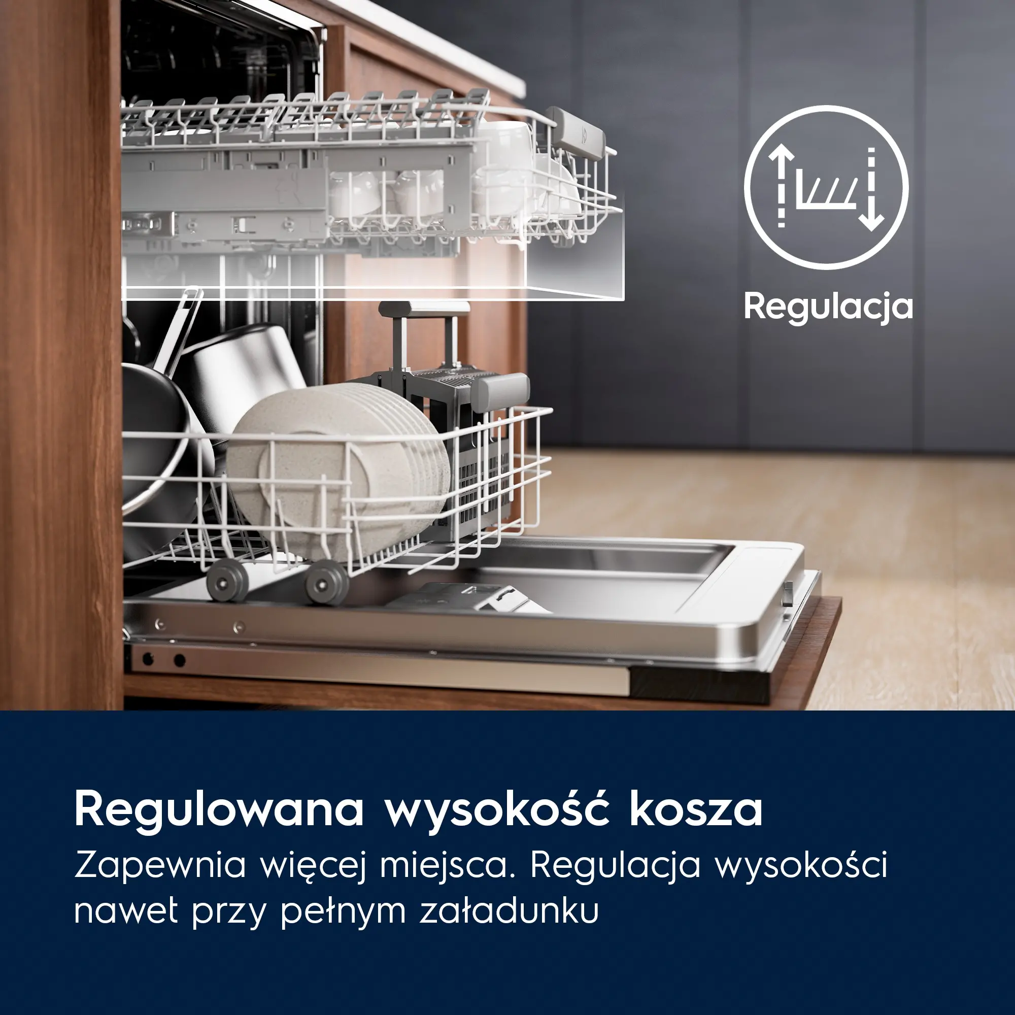 Zmywarka Electrolux 900 ComfortLift EEC67310L 60cm Automatyczne otwieranie drzwi Szuflada na sztućce