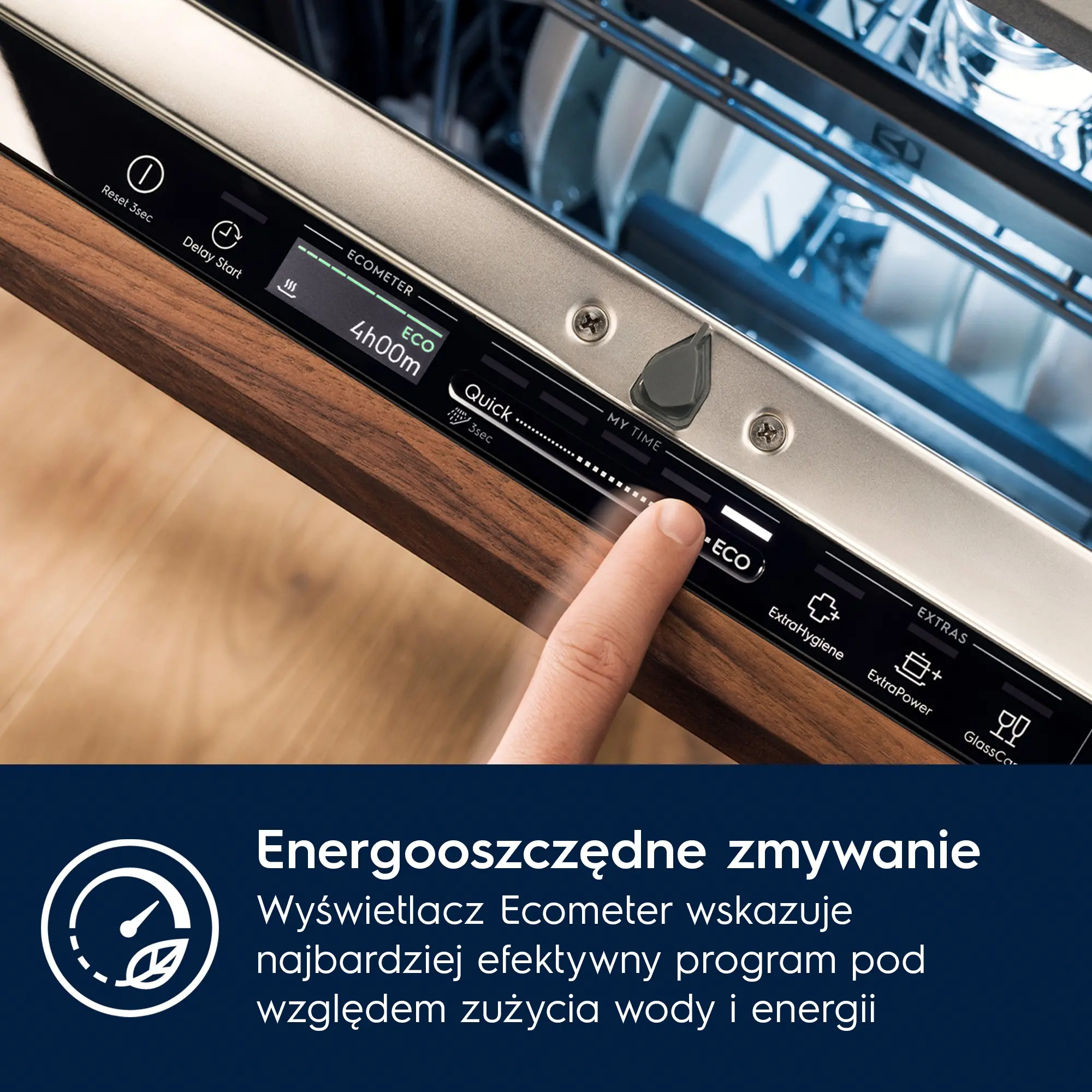 Zmywarka Electrolux 900 ComfortLift EEC67310L 60cm Automatyczne otwieranie drzwi Szuflada na sztućce