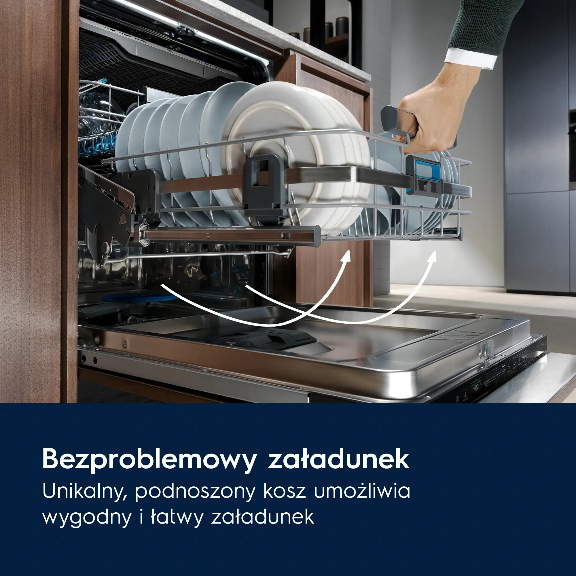 Zmywarka Electrolux 900 ComfortLift EEC67310L 60cm Automatyczne otwieranie drzwi Szuflada na sztućce