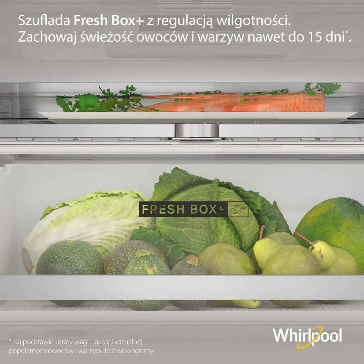 Lodówka Whirlpool WHC20 T573 P Pełny No Frost 193,5cm Szuflada z kontrolą wilgotności