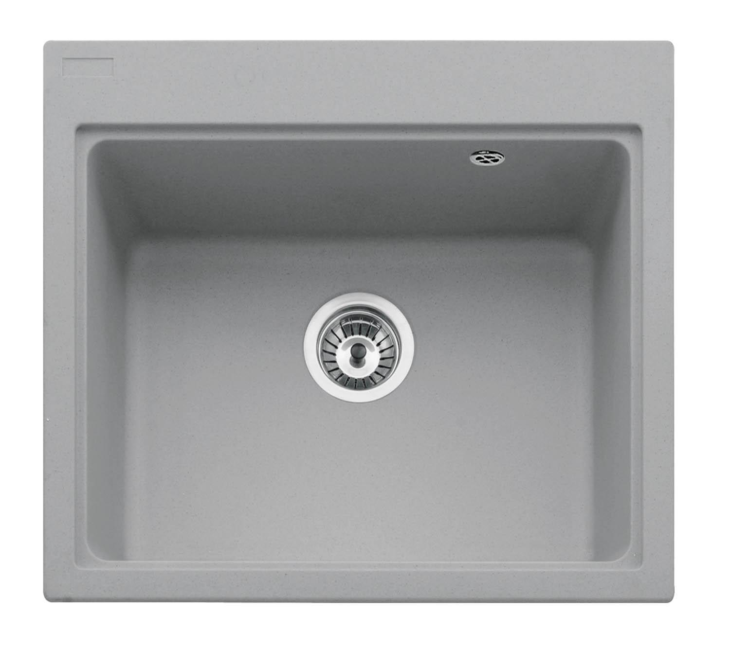 Zlewozmywak Franke Fiji Fig 610-58 - kamienny szary - granitowy - wpuszczany w blat