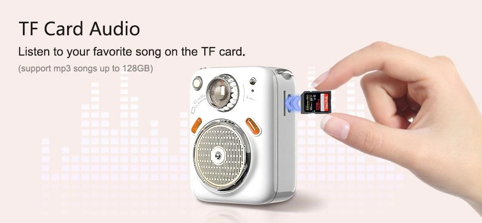 Głośnik Bluetooth Divoom Beetles-FM 4,5W Różówy