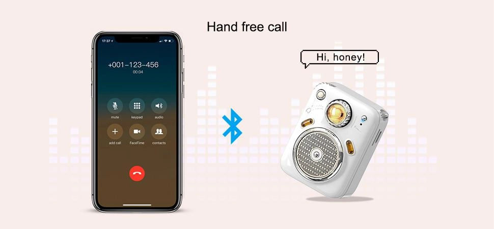 Głośnik Bluetooth Divoom Beetles-FM 4,5W Różówy