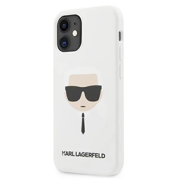 Etui Karl Lagerfeld Silicone Karl`s Head KLHCP12SSLKHWH do iPhone 12 mini