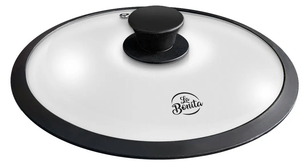 Pokrywa La Bonita LB28POK02 28cm Szklana Silikonowy uchwyt i rant