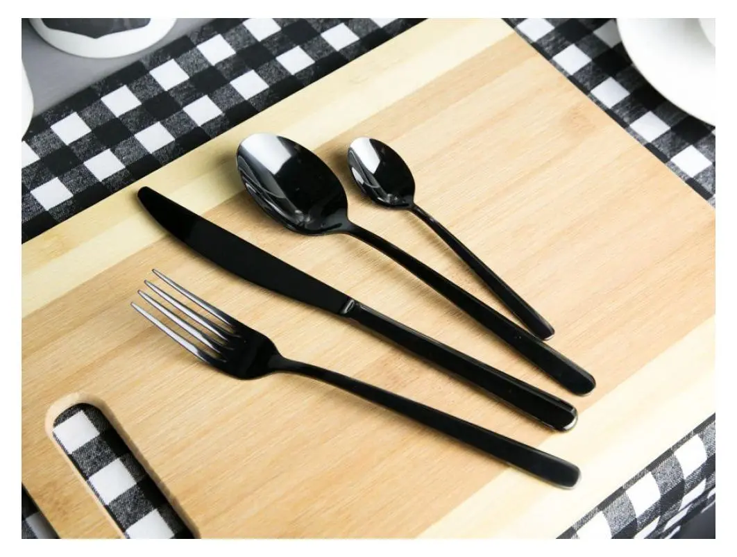 Zestaw sztućców Altom Design Galaxy Black 24 elementy