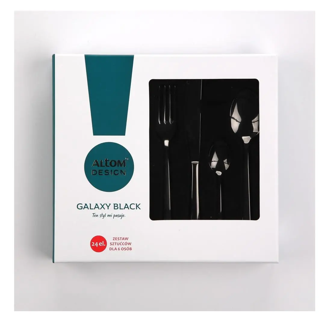 Zestaw sztućców Altom Design Galaxy Black 24 elementy