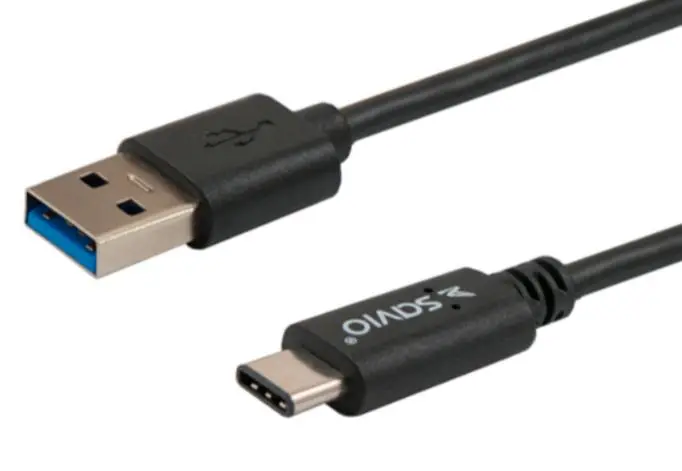 Kabel Savio USB 3,0 A do USB 3,1 Typ C 1m Czarny