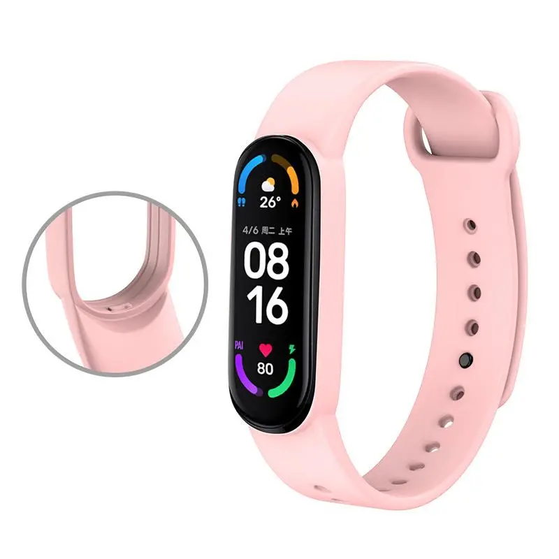 Pasek Yunmi Mi Band 5/6 XMBDST54 Jasno-różowy