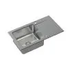 Zlewozmywak Quadron FUS_E7844SZ_3623500BS Edward 111 Fusion Szary + bateria Kate Stalowy