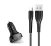 Ładowarka samochodowa USAMS King Tu  C13 2x USB kabel microUSB Czarny