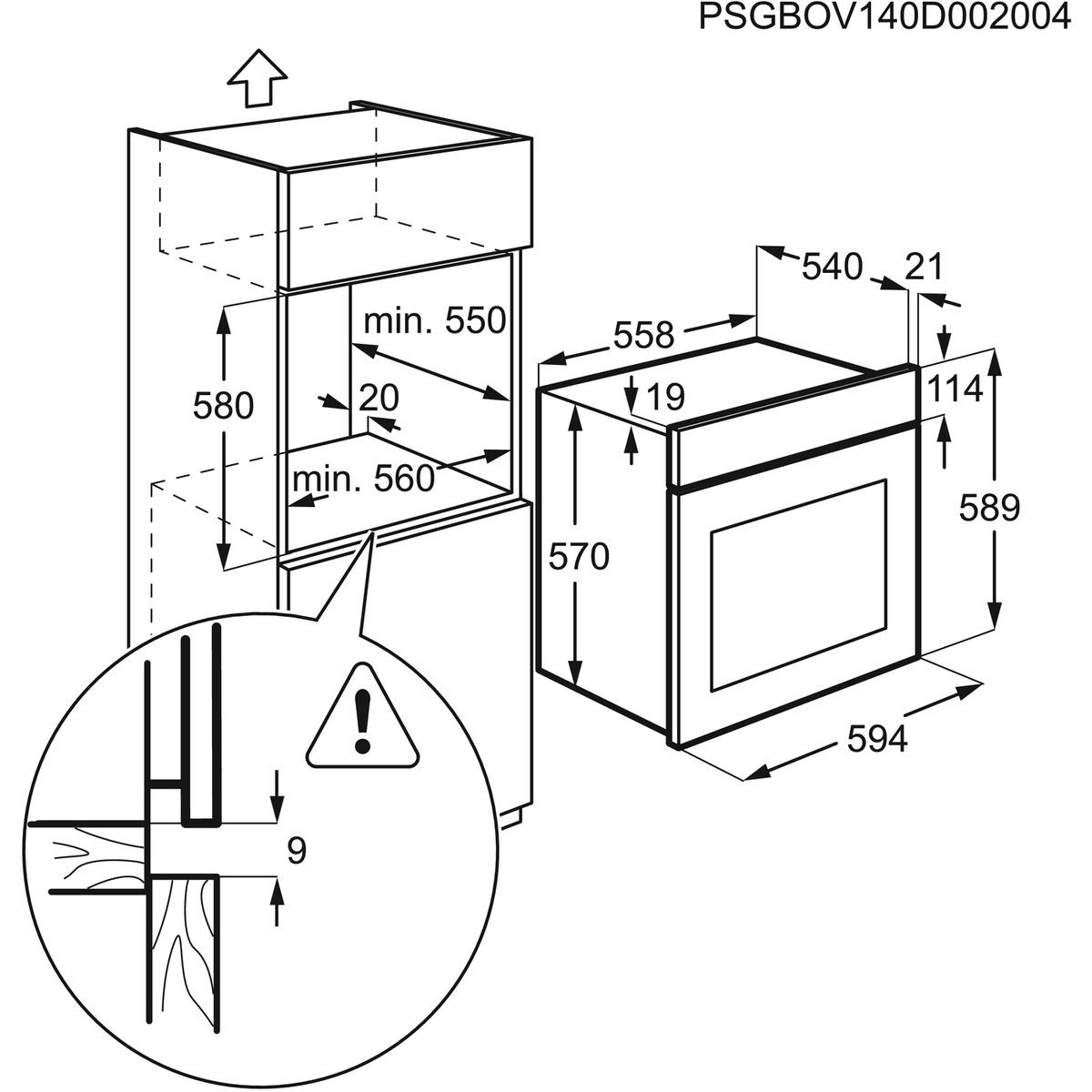 Piekarnik elektryczny Electrolux EZB3410AOX Termoobieg Srebrny-stal
