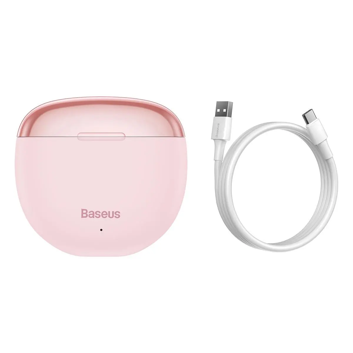 Słuchawki bezprzewodowe Baseus Encok W2 Douszne Bluetooth 5.0 Rożowy