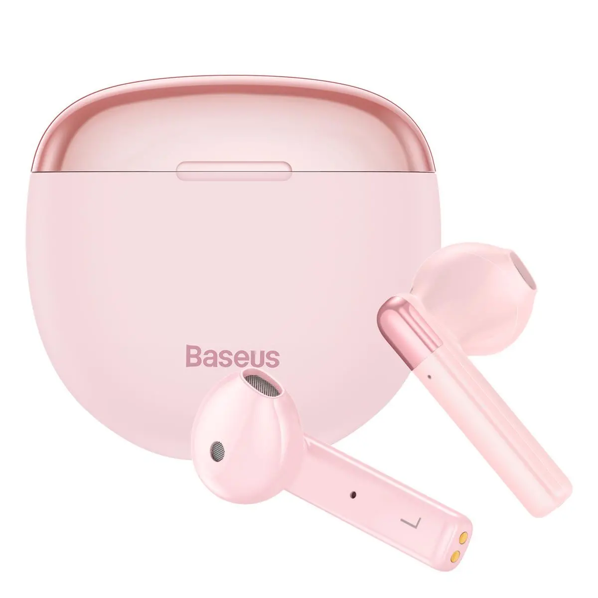 Słuchawki bezprzewodowe Baseus Encok W2 Douszne Bluetooth 5.0 Rożowy