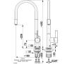 Bateria KFA Armatura Arura Calix 6543-915-00 Czarny Mosiądz