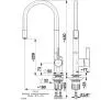 Bateria KFA Armatura Arura Calix 6543-915-00 Czarny Mosiądz