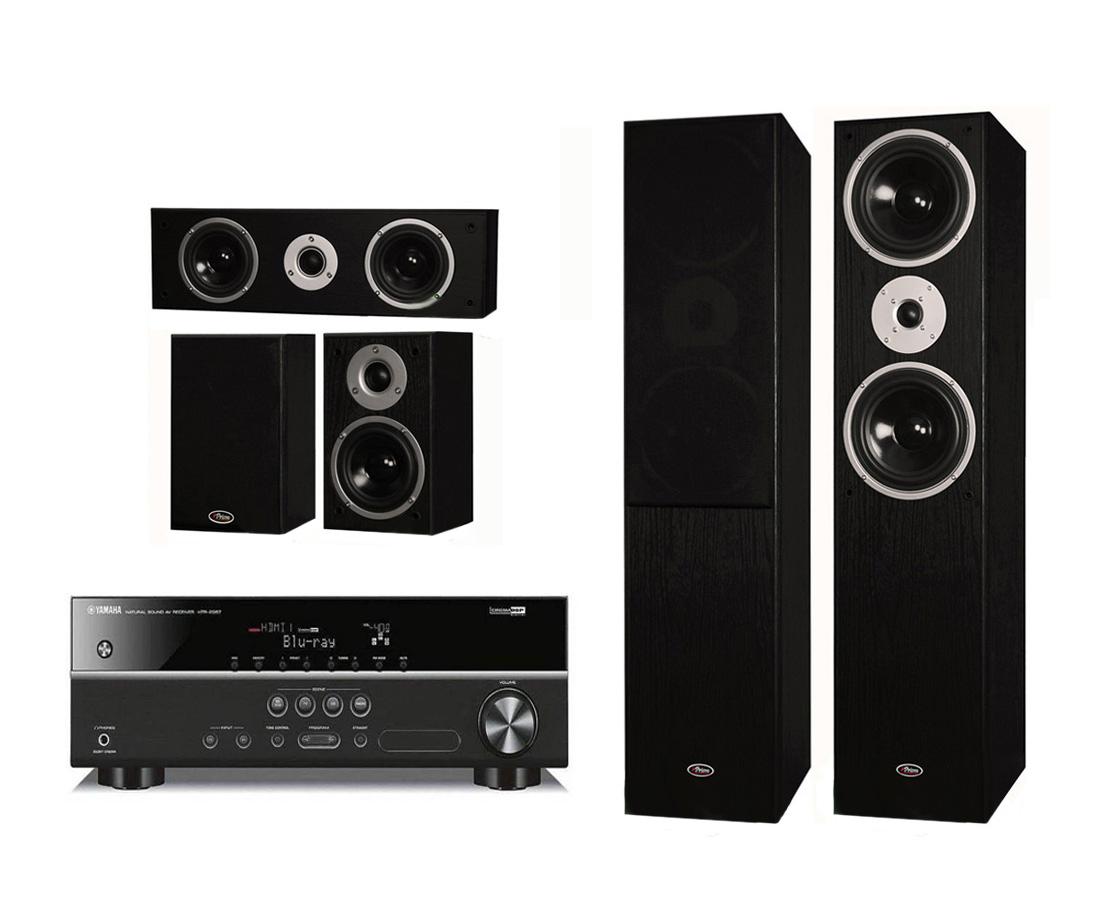 Zestaw kina Yamaha HTR-2067, Prism Audio Tornado (czarny)