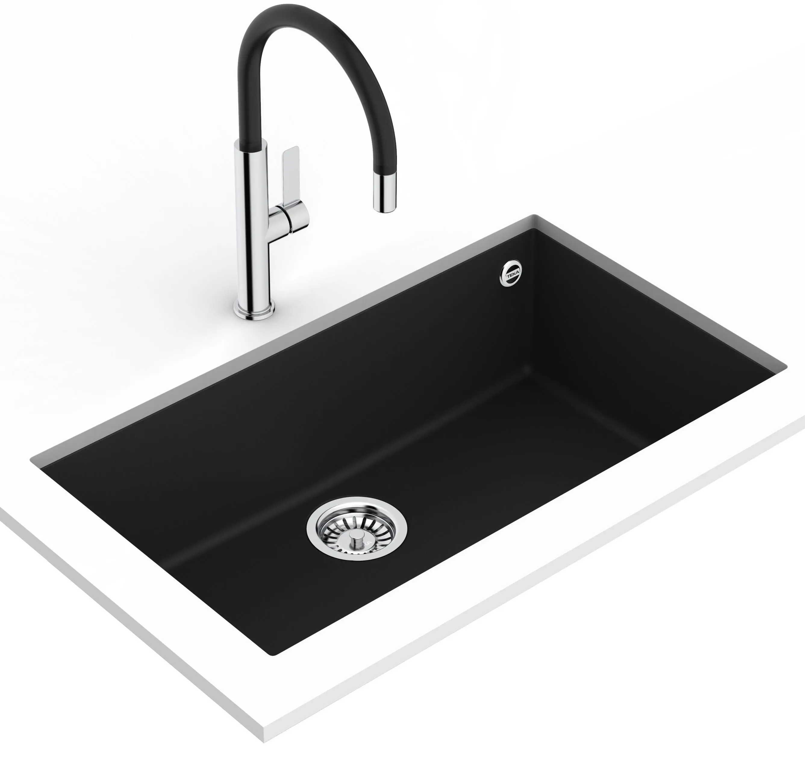 Bateria Teka FOT 995 Chrom/Czarny Mosiądz/Chrom