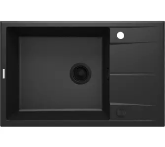 Zlewozmywak Deante Eridan ZQE_G11B Granitowy Grafitowy/Metalik