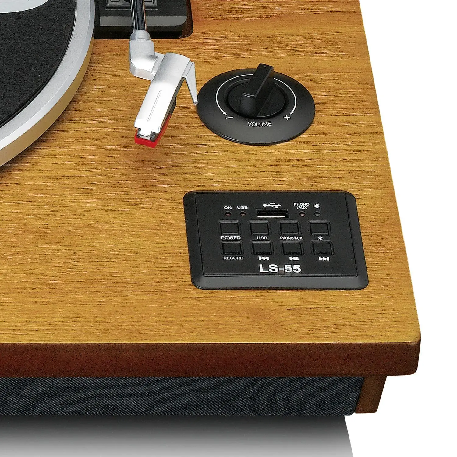 Gramofon Lenco LS-55WA Manualny Napęd paskowy Przedwzmacniacz Bluetooth Brązowy