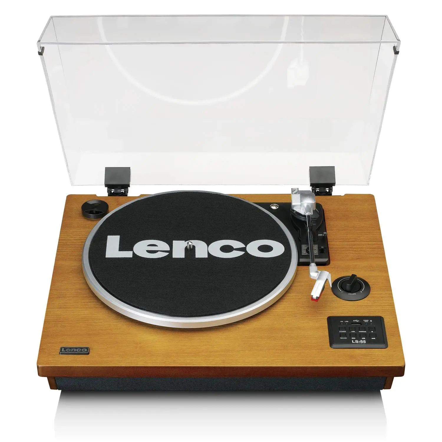 Gramofon Lenco LS-55WA Manualny Napęd paskowy Przedwzmacniacz Bluetooth Brązowy