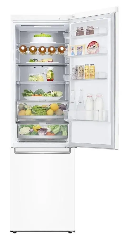 Lodówka LG GBB72SWUGN Pełny No Frost 203cm Szuflada z kontrolą wilgotności Zdalne sterowanie Biały
