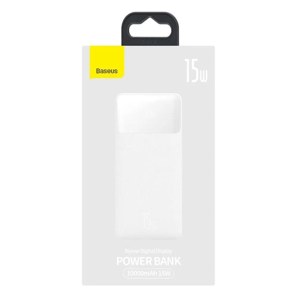 Powerbank Baseus PPDML-I02 Bipow 10000mAh 2xUSB USB-C 15W Biały
