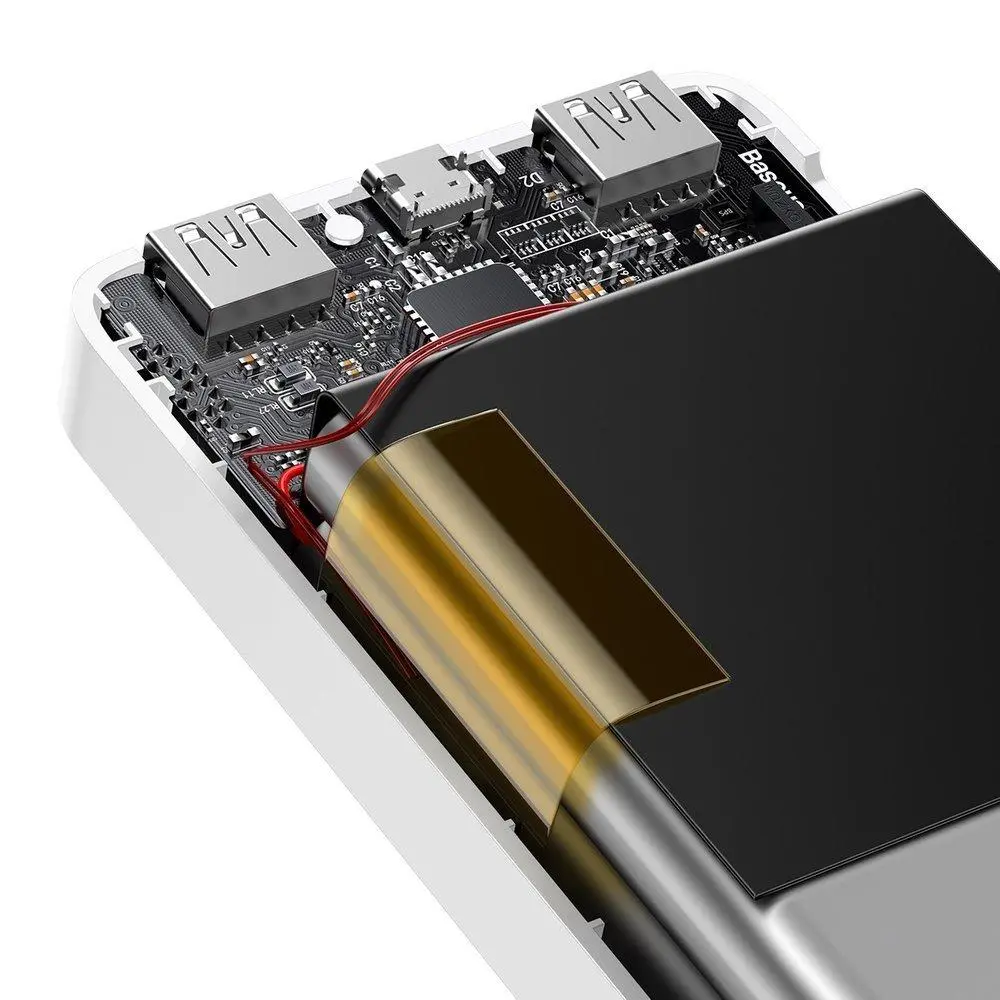 Powerbank Baseus PPDML-I02 Bipow 10000mAh 2xUSB USB-C 15W Biały