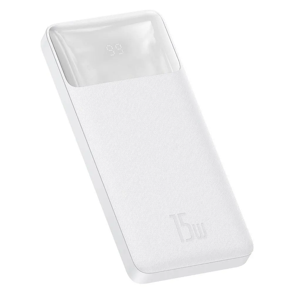 Powerbank Baseus PPDML-I02 Bipow 10000mAh 2xUSB USB-C 15W Biały
