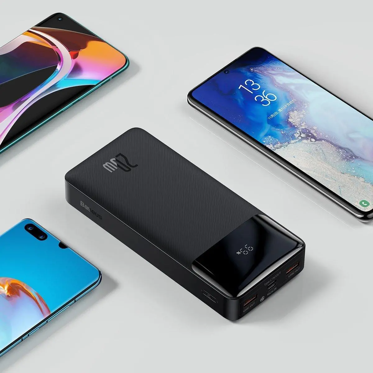 Powerbank Baseus PPBD050501 Bipow 20000mAh 2xUSB USB-C 20W Czarny