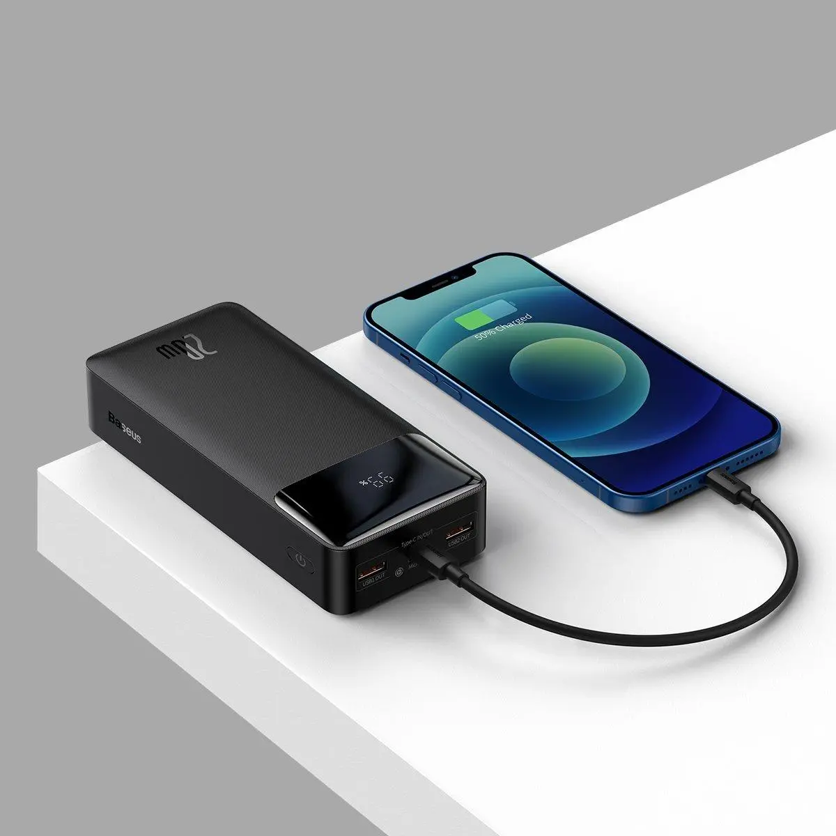 Powerbank Baseus PPBD050401 Bipow 30000mAh 2xUSB USB-C 20W Czarny