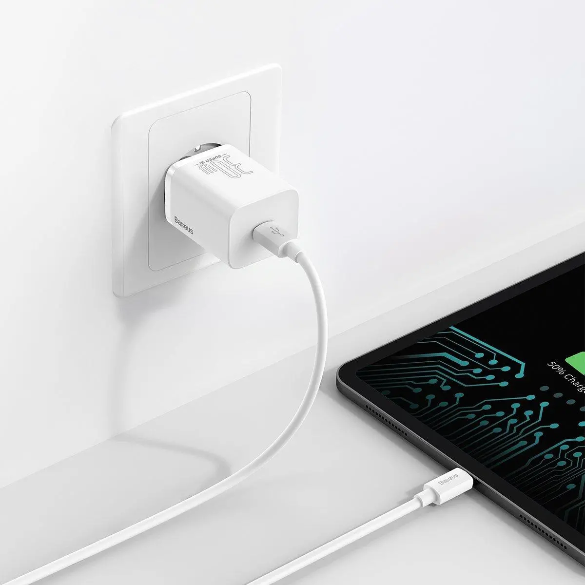 Ładowarka sieciowa Baseus CCSUP-J02 Super Si Quick Charger 1C 30W Biały