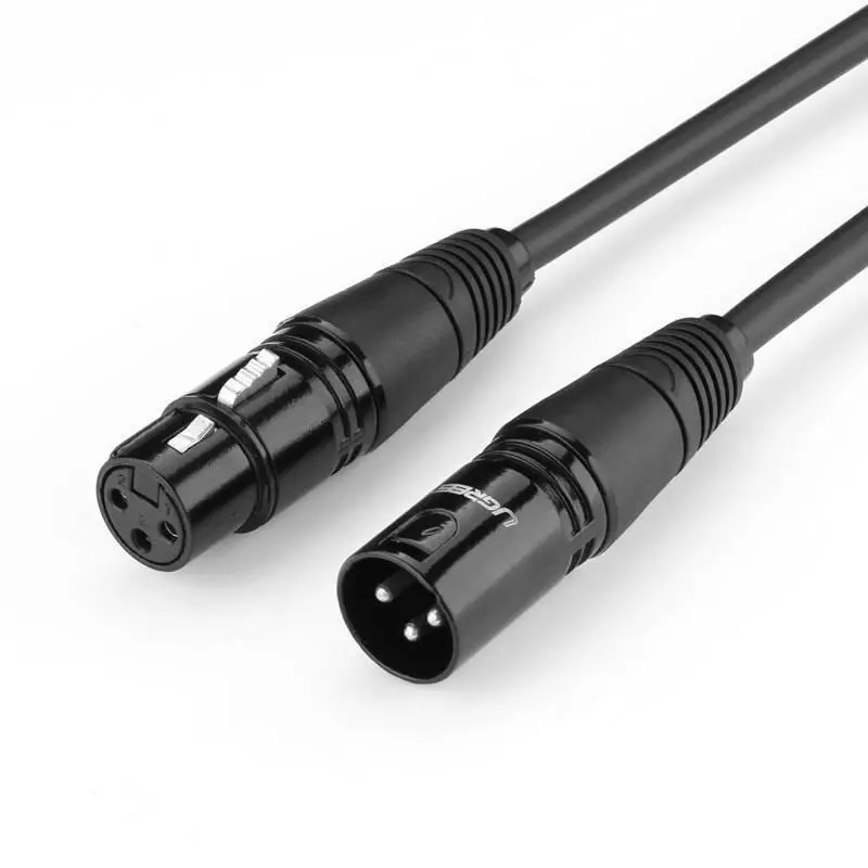 Kabel audio UGREEN AV130 XLR Przedłużacz do mikrofonu 10m Czarny