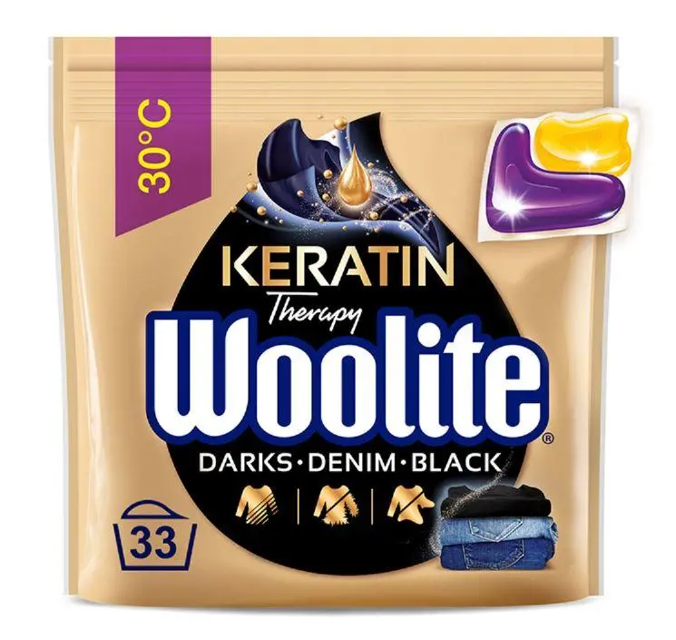 Kapsułki do prania Woolite Keratyna Dark 33szt.