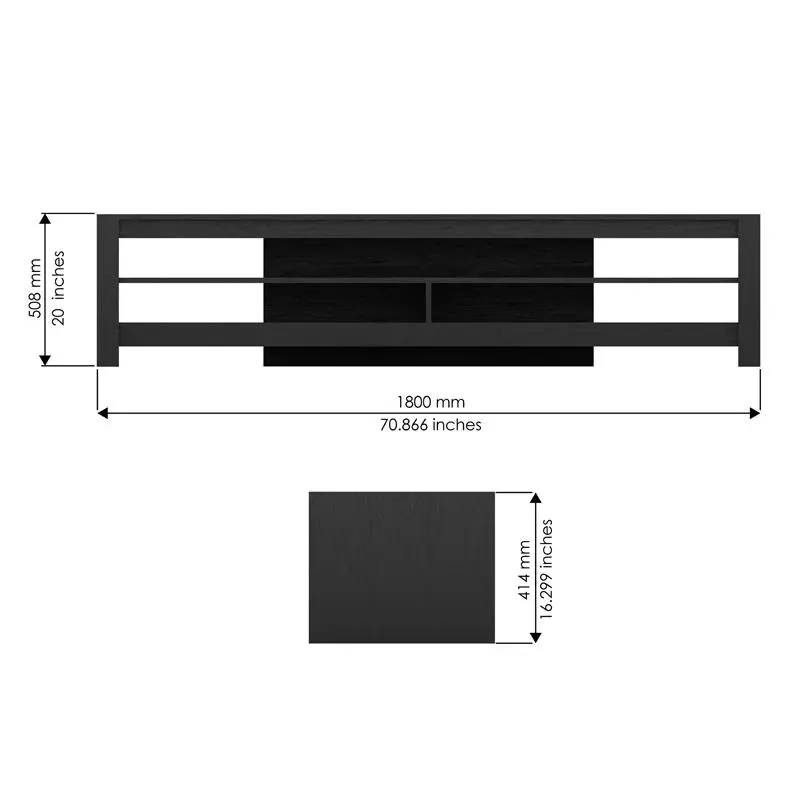Stolik Techlink CA180RBO Czarny dąb