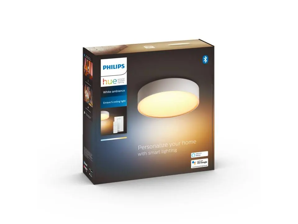 Lampa sufitowa Philips Hue White Ambiance Enrave mała Biały