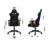 Fotel Huzaro Force 6.0 RGB Mesh Gamingowy do 130kg Tkanina Skóra ECO Czarno-szary