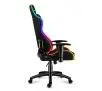 Fotel Huzaro Force 6.0 RGB Mesh Gamingowy do 130kg Tkanina Skóra ECO Czarno-szary