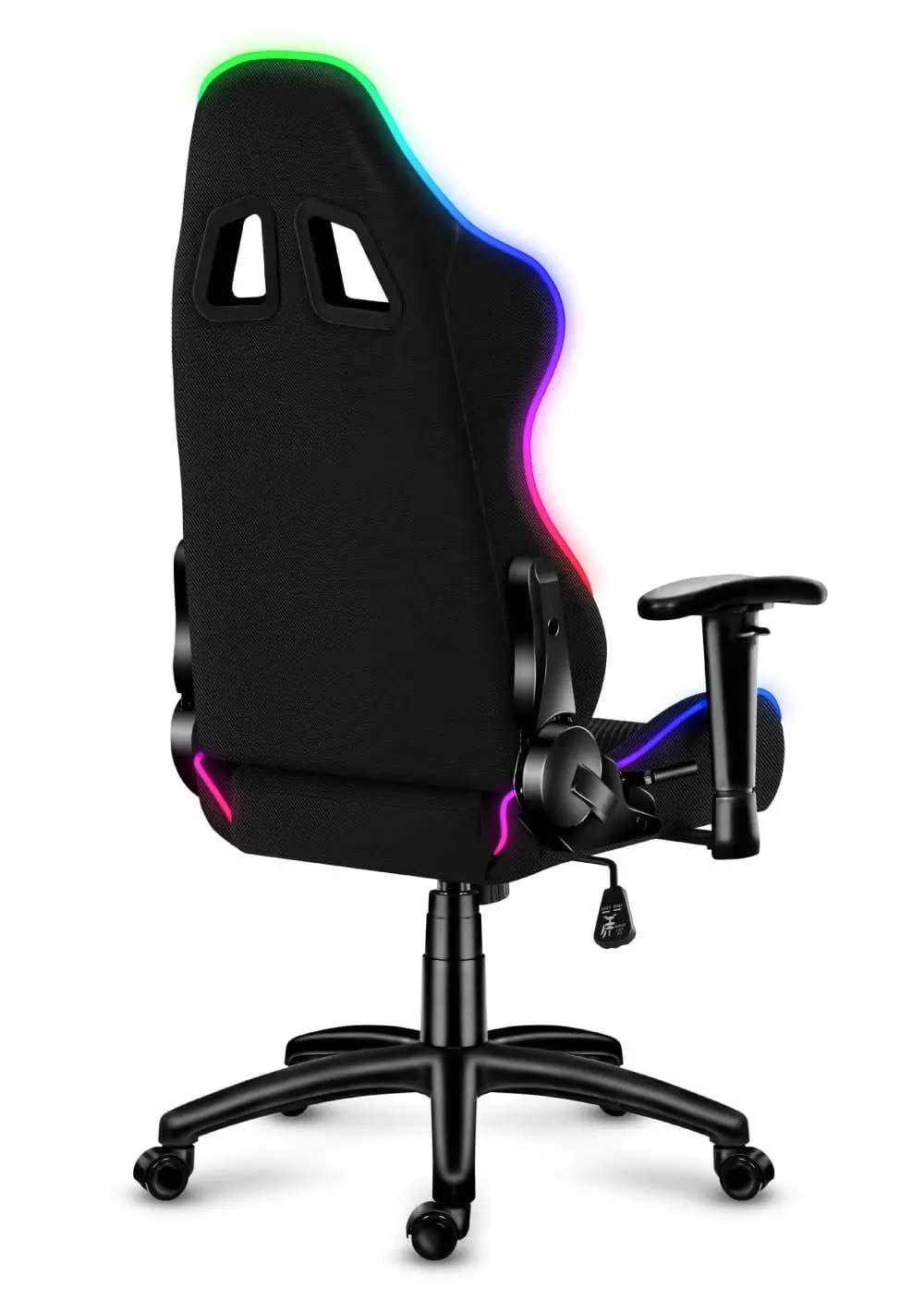 Fotel Huzaro Force 6.0 RGB Mesh Gamingowy do 130kg Tkanina Skóra ECO Czarno-szary