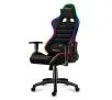 Fotel Huzaro Force 6.0 RGB Mesh Gamingowy do 130kg Tkanina Skóra ECO Czarno-szary