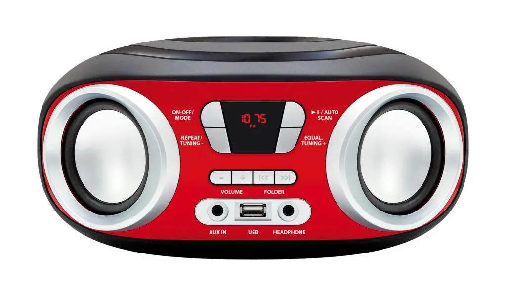 Radioodtwarzacz Manta MM210 CHILLI BoomBox Czarno-czerwony