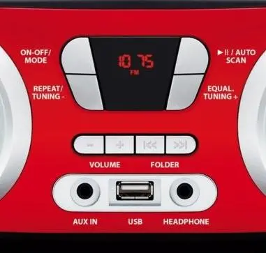 Radioodtwarzacz Manta MM210 CHILLI BoomBox Czarno-czerwony